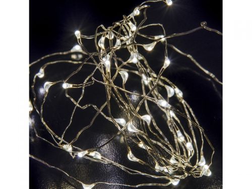 Гірлянда 5м, білий тепле світло, 100 micro LED, зовнішня