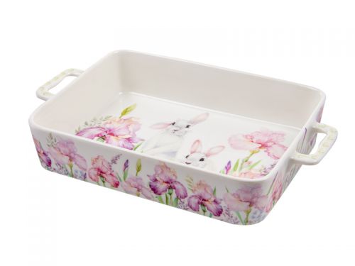 Блюдо для запікання «Кролик у квітах» 32,5x19x6 см