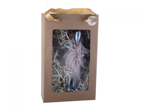 Іграшка мишка в рожевій шубці(ручна робота)