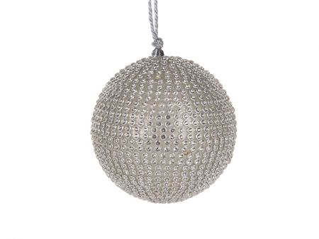 Прикраса декоративна куля срібло 8см