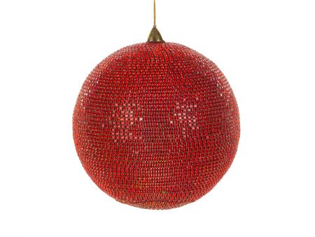 Прикраса декоративна куля червона 15см
