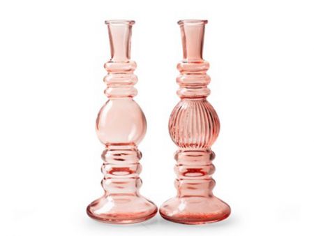 Набір із 2 свічників Pink висота 23 см, діаметр 8,5 см