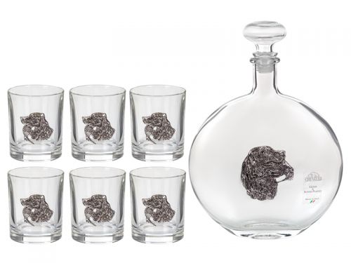 Набір для горілки штоф і 6 чарок Собака