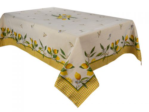 Скатертина гобелен "Лимон" 140x140см