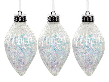 Набір ялинкових прикрас із 3 штук 12 см (пластик)