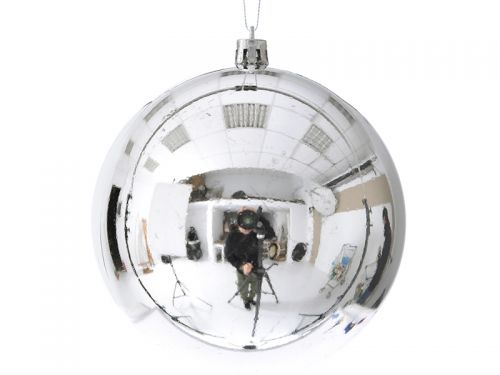 Набір з 4-х куль срібло пластик, 10см