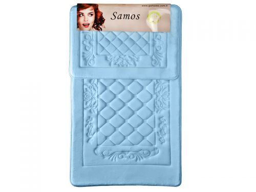 Набір в ванну кімнату з 2 шт блакитний 100х60 см/ 40х60 см