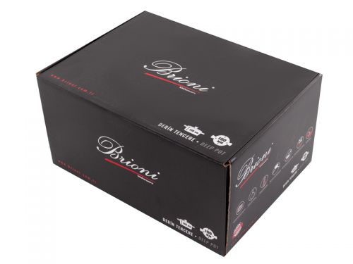 Каструля Brioni антипригарна  "Royal Stone Ti̇gereye Gold" 18 см, 2,5 л., 3,5 мм товщ.