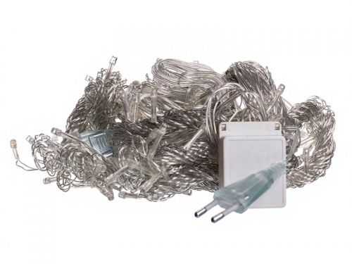 Гірлянда штора 3х3 м 192 LED білий провід жовтий (від мережі)