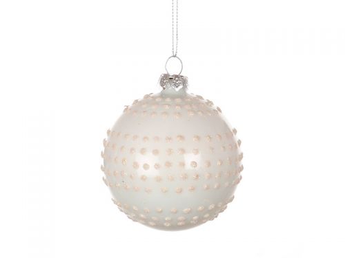 Іграшка ялинкова "Свято" 7 см біла