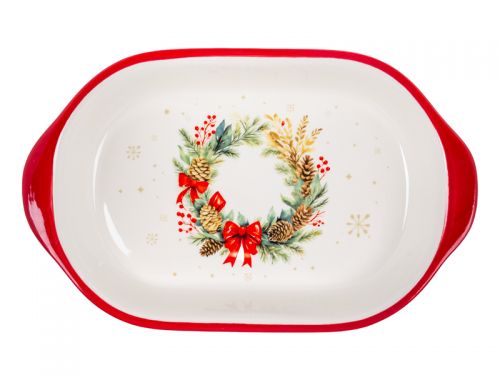 Блюдо для запікання "Різдвяний Вінок" 29Х18Х4,5 см
