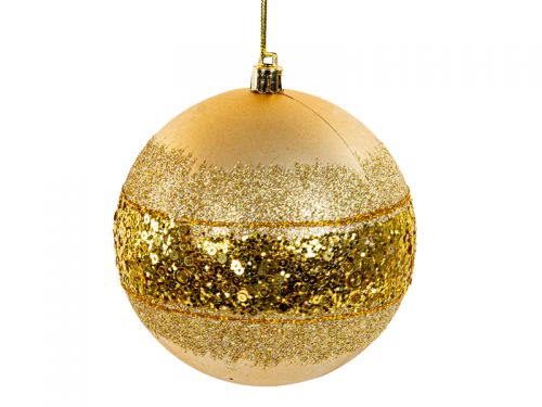 Набір ялинкових прикрас 4 штук 10 см золото (пластик)