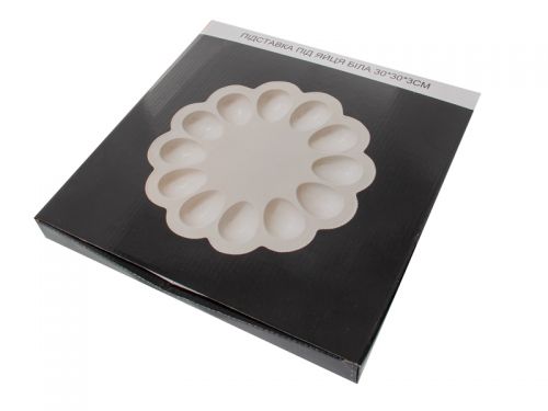 Підставка під яйця біла 30х30х3см