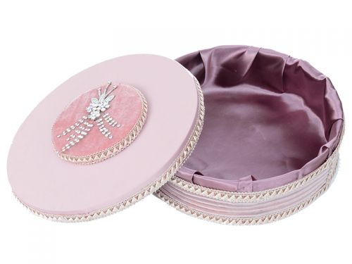 Подарункова коробка з квiтковою композицiею "Рожева перлина"