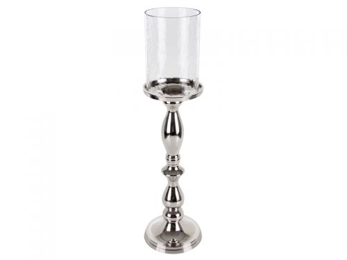 Підсвічник алюміній зі скляною колбою 48 см