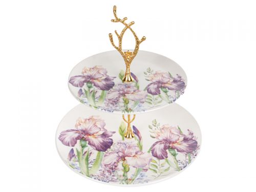 Блюдо двоярусне "Іриси" 19см та 26см