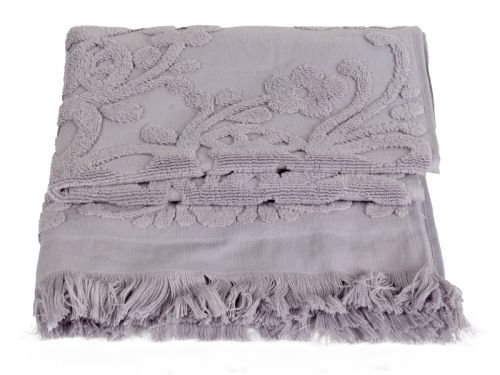 Рушник arya 50x90см сірий isabel soft