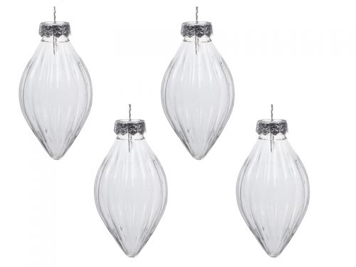 Набір ялинкових прикрас із 4 штук 8 см (пластик)