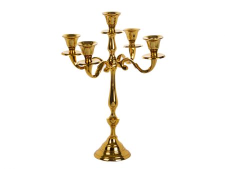 Підсвічник алюміній 5-ріжковий 32,5 см