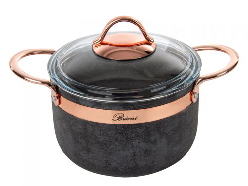 Каструля Brioni антипригарна 18 см, 2,5 л., 3,5 мм товщ.