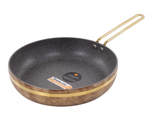 Набiр з 4 пр. Brioni "Royal Stone Ti̇gereye Gold" (Каструля 18 см 2,5 л/ каструля 20 см 3 л/ сковоро