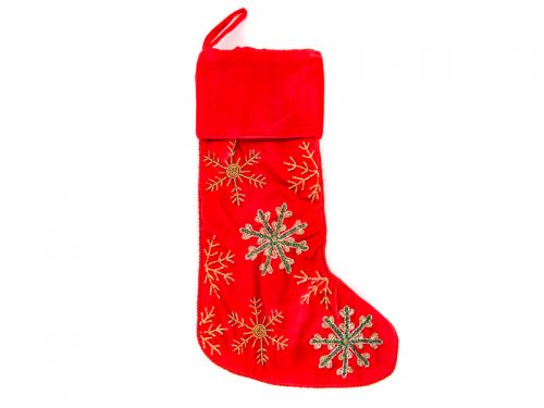 Різдвяний чобіт для подарунків з вишивкою 25x50см