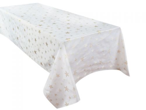 Скатертина з золотим люрексом "Зірки" 100х100 см