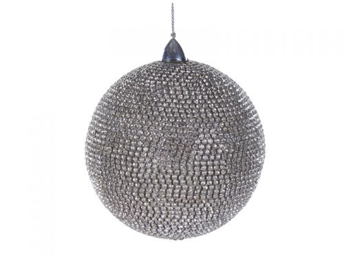 Прикраса декоративна куля срібло 10см