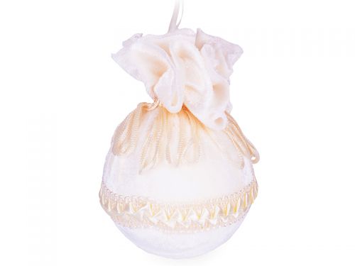 Ялинкова куля Ø 8 см ажурний "Шампань"