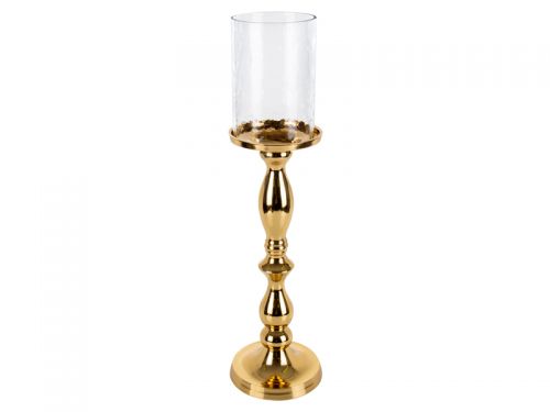 Підсвічник алюміній зі скляною колбою 48 см