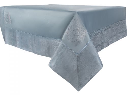 Скатертина 160х250 см Plain зі стразами, темно-зелений