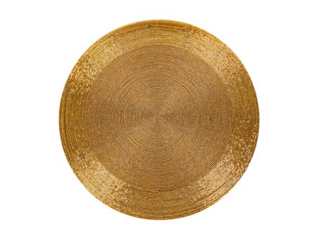 Плейсмат бісер 35см золото