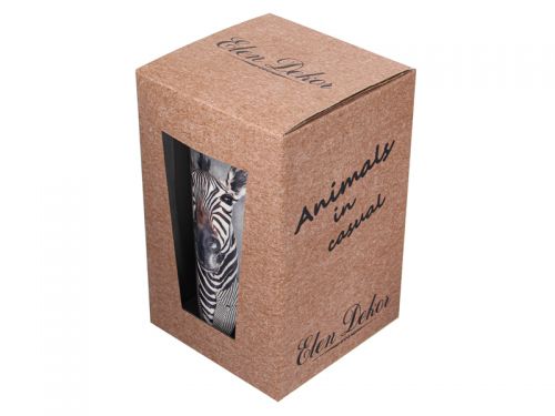 Кружка з силіконовою кришкою "Зебра" 350 мл