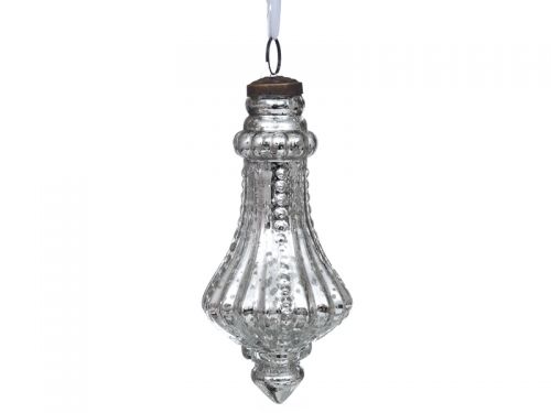 Ялинкова іграшка 15см срібло