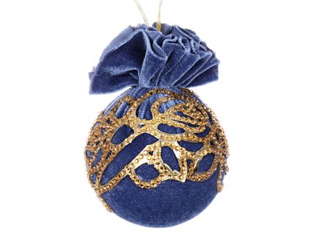 Ялинкова куля Ø 8 см c золотою прикрасою 