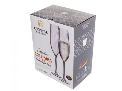 Набір келихів для шампанського "Columba optic" 260 мл 6шт
