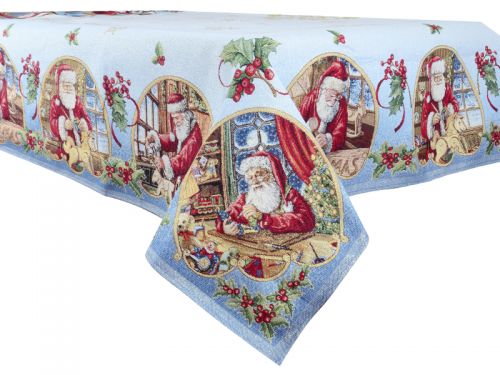 Скатертина гобеленова новорічна з люрексом  "HAMLET" 140х260см