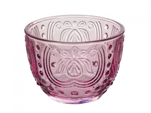 Ємність для зберігання «Яйце» 10х10х15,5 см 300 мл рожева (скло)