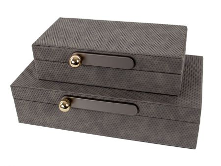 Набір з 2 шкатулок 38Х18Х8,5СМ/29Х13Х8 см