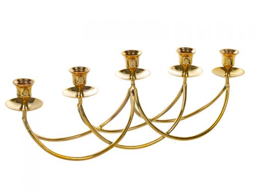 Підсвічник латунь на 5 свічок 41х16 см
