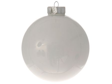 Набір з 8-ти ялинкових куль 6см білий