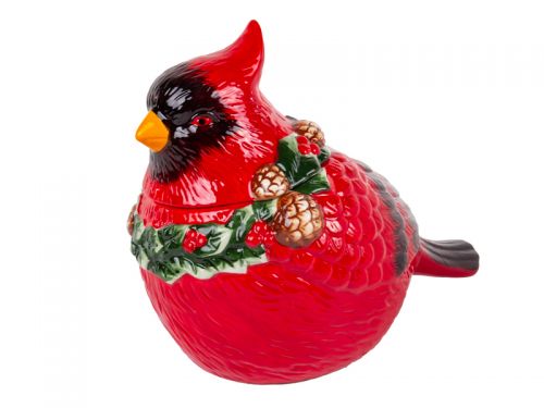 Банка для зберігання "Червоний Кардинал" 25х15,5х22,5 см (кераміка)