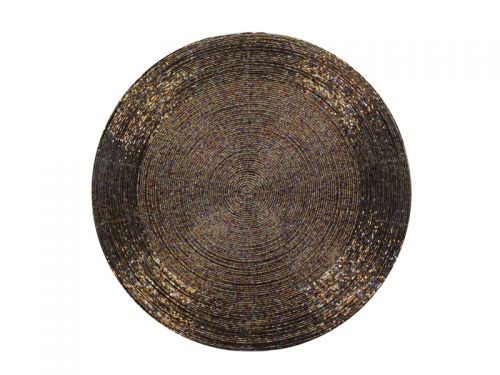 Плейсмат бісер 35см сіро-чорний