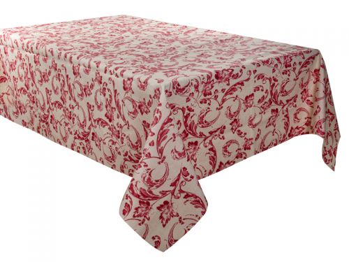 Скатертина водовідштовхувальна "Ornamental" бордо 140х140см