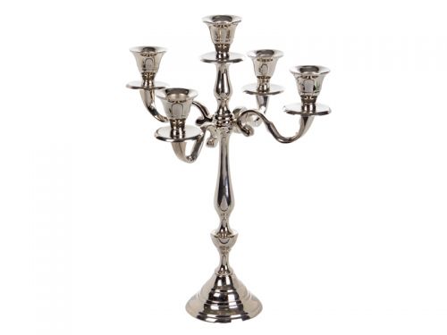 Підсвічник алюміній 5-ріжковий 32,5 см