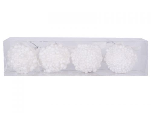 Набір ялинкових кульок 4 шт, 6см