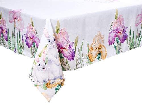 Скатертина "Кролик у квітах" 140х220см