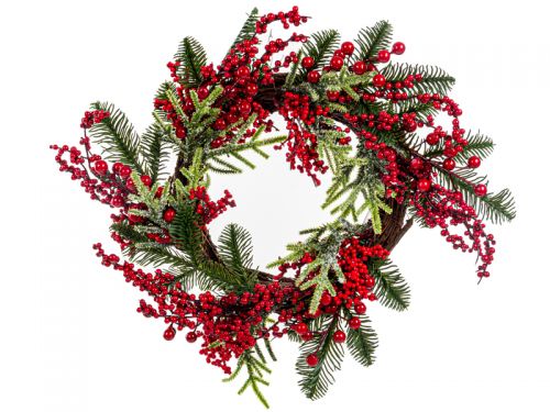 Новорічний вінок 50 см (пластик)