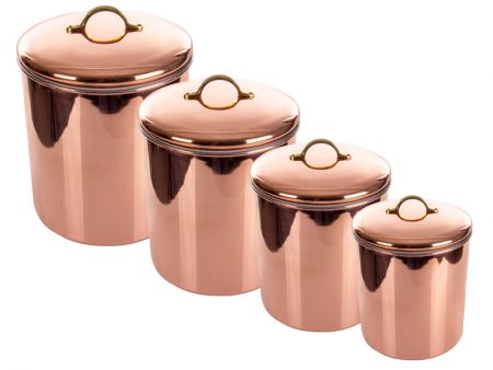 Набір з 4-х банок для зберігання сипких продуктів (20 см,18см,16см,12см)