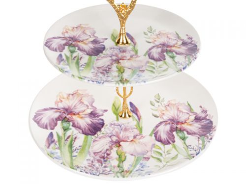 Блюдо двоярусне "Іриси" 19см та 26см